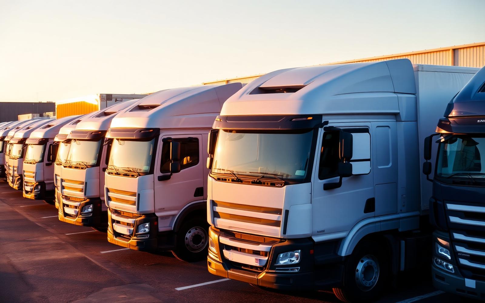 Commercial fleet of trucks monitored by Boasiako fleet management